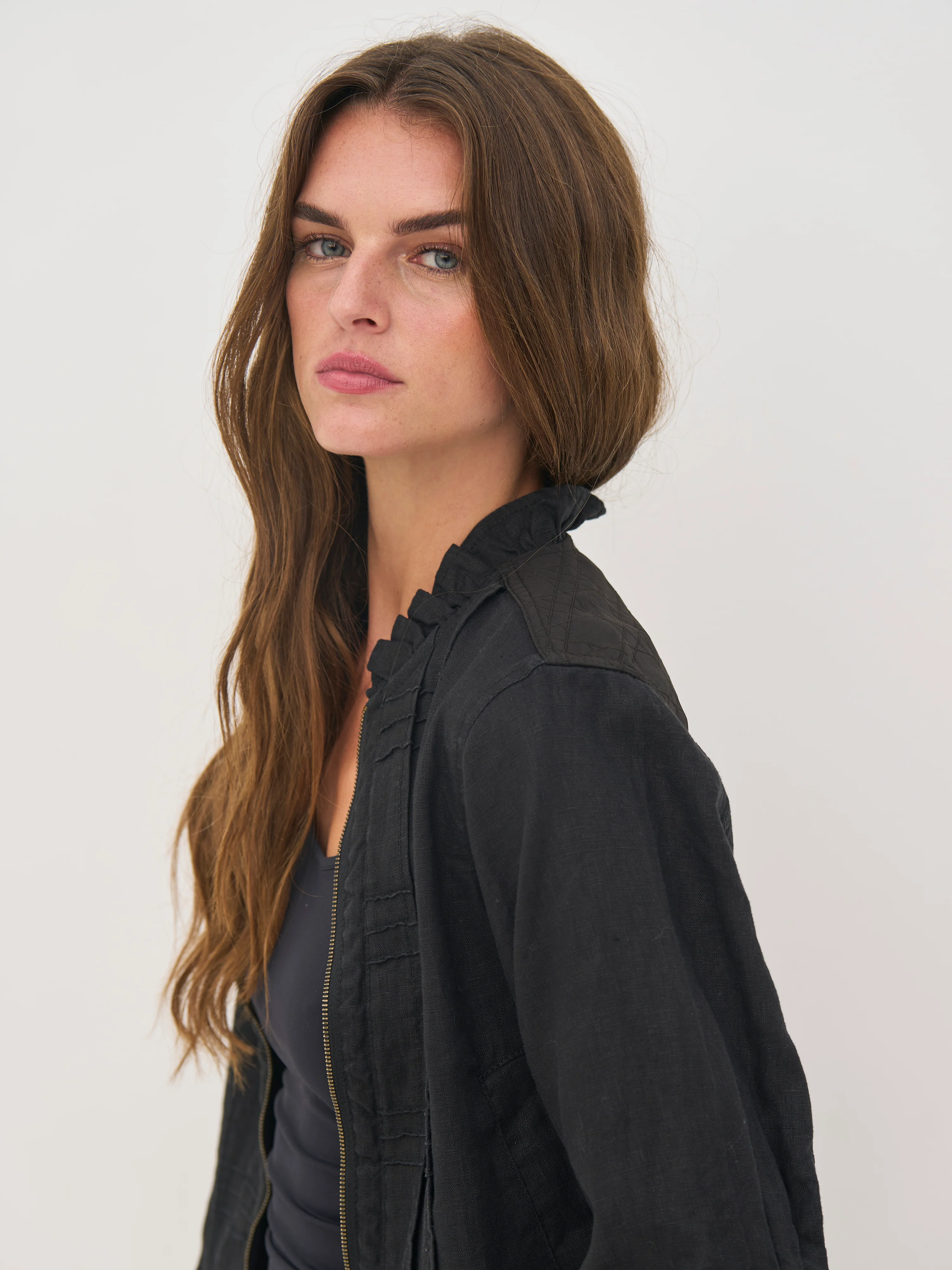 DAI linen jacket - Black - Image 6
