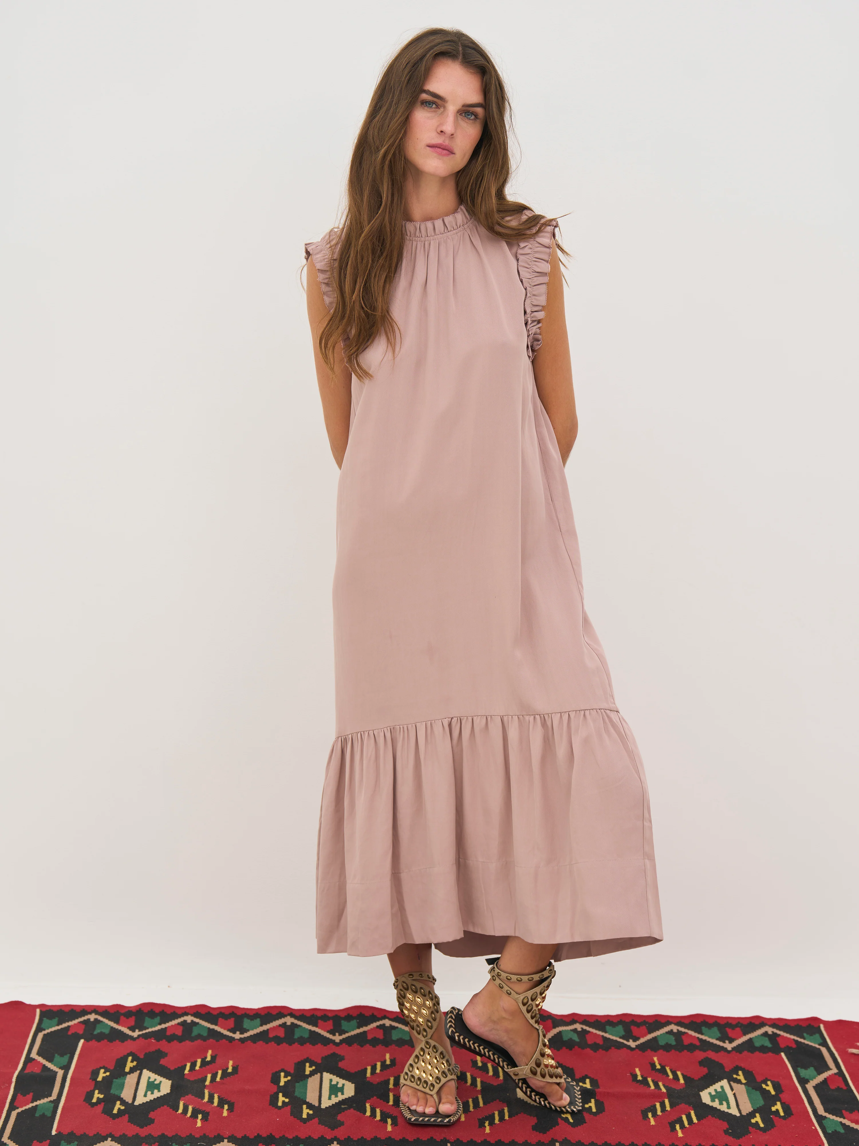 DEVIN Dress Frills - Rose - Image 4