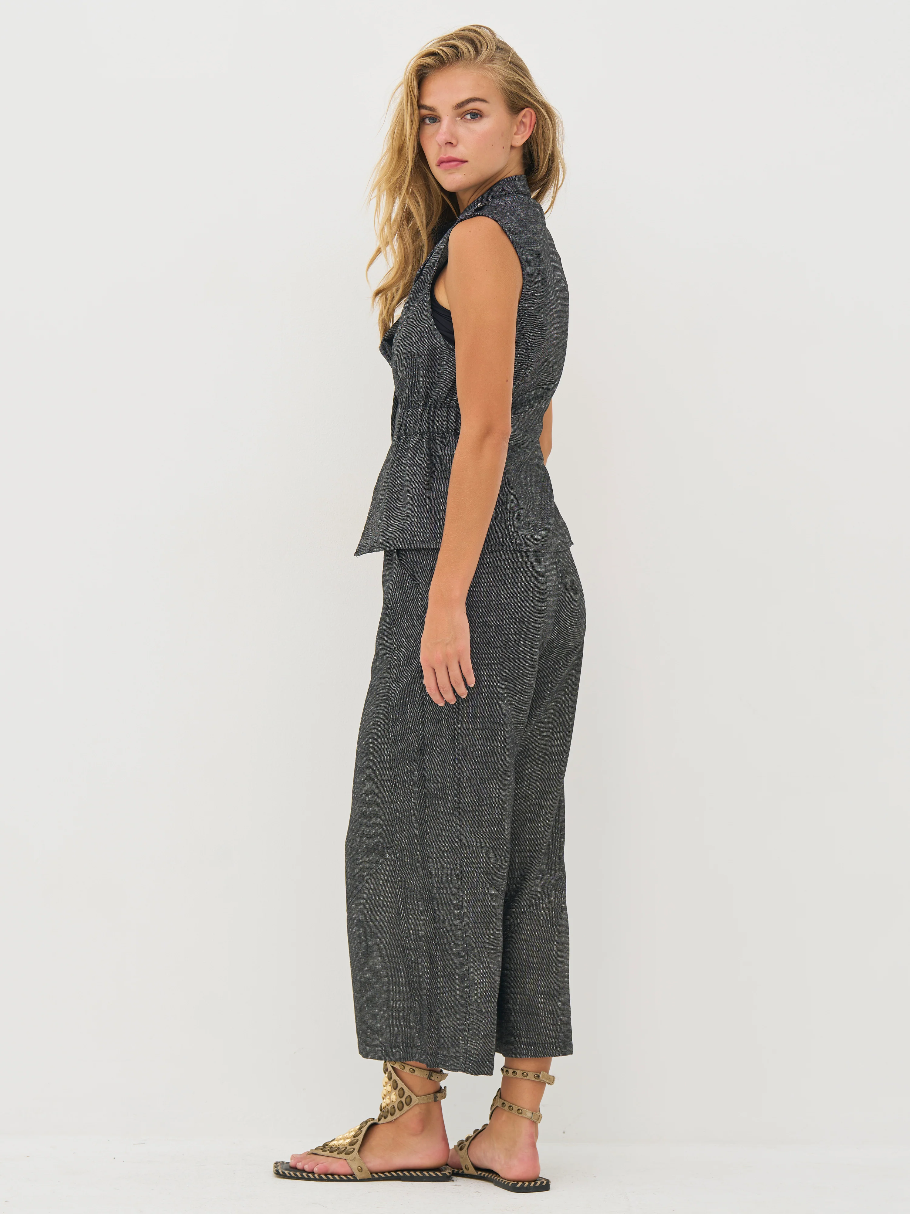 DAVIA Culotte Trousers - Black mix - Image 4