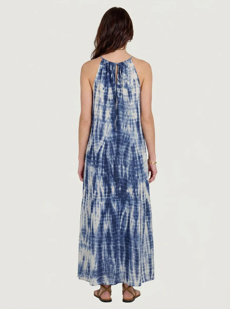 DANA Long Party Dress - Navy Mix - Image 3