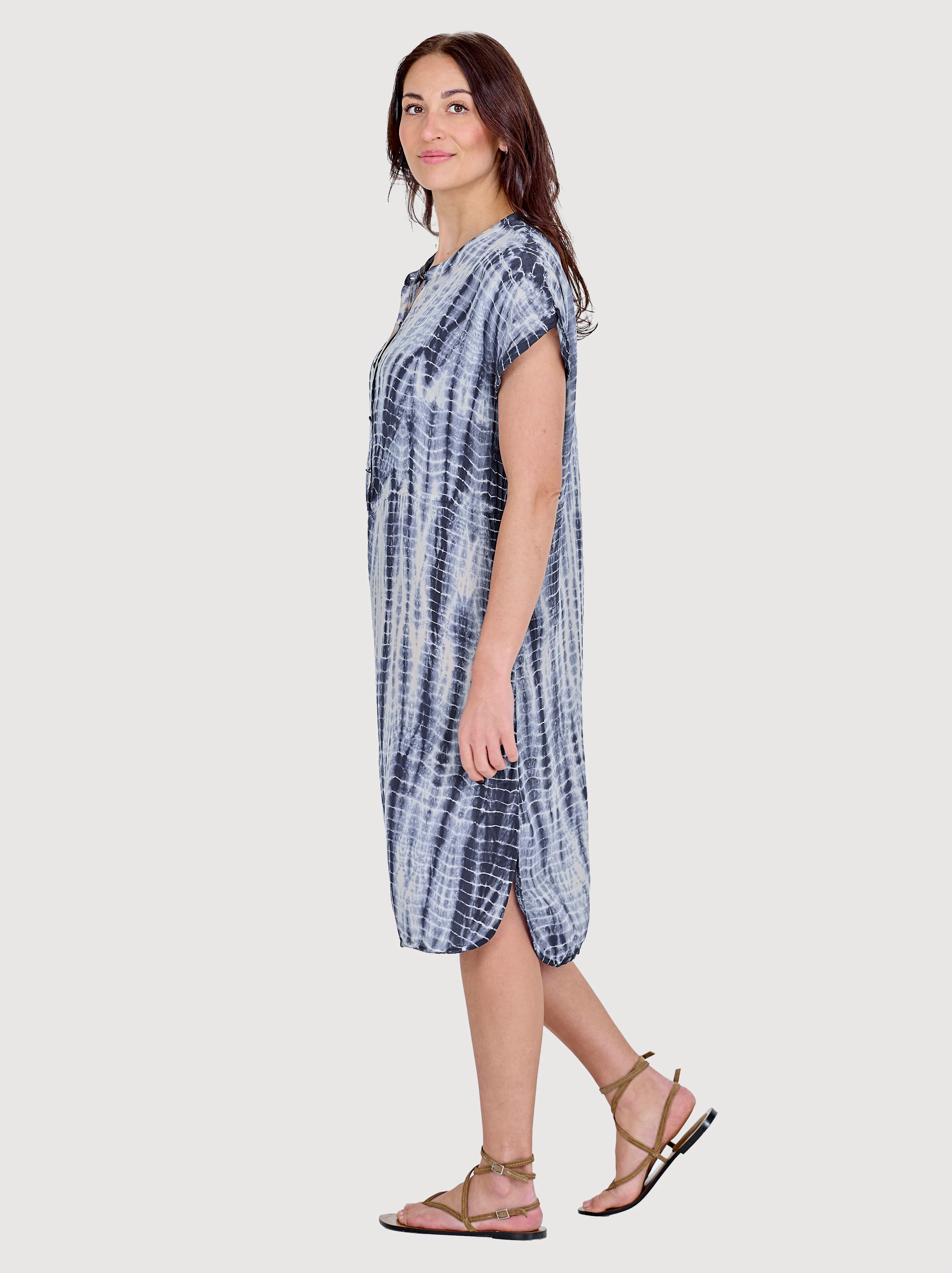 DANA Tunic Dress - Navy Mix - Image 4