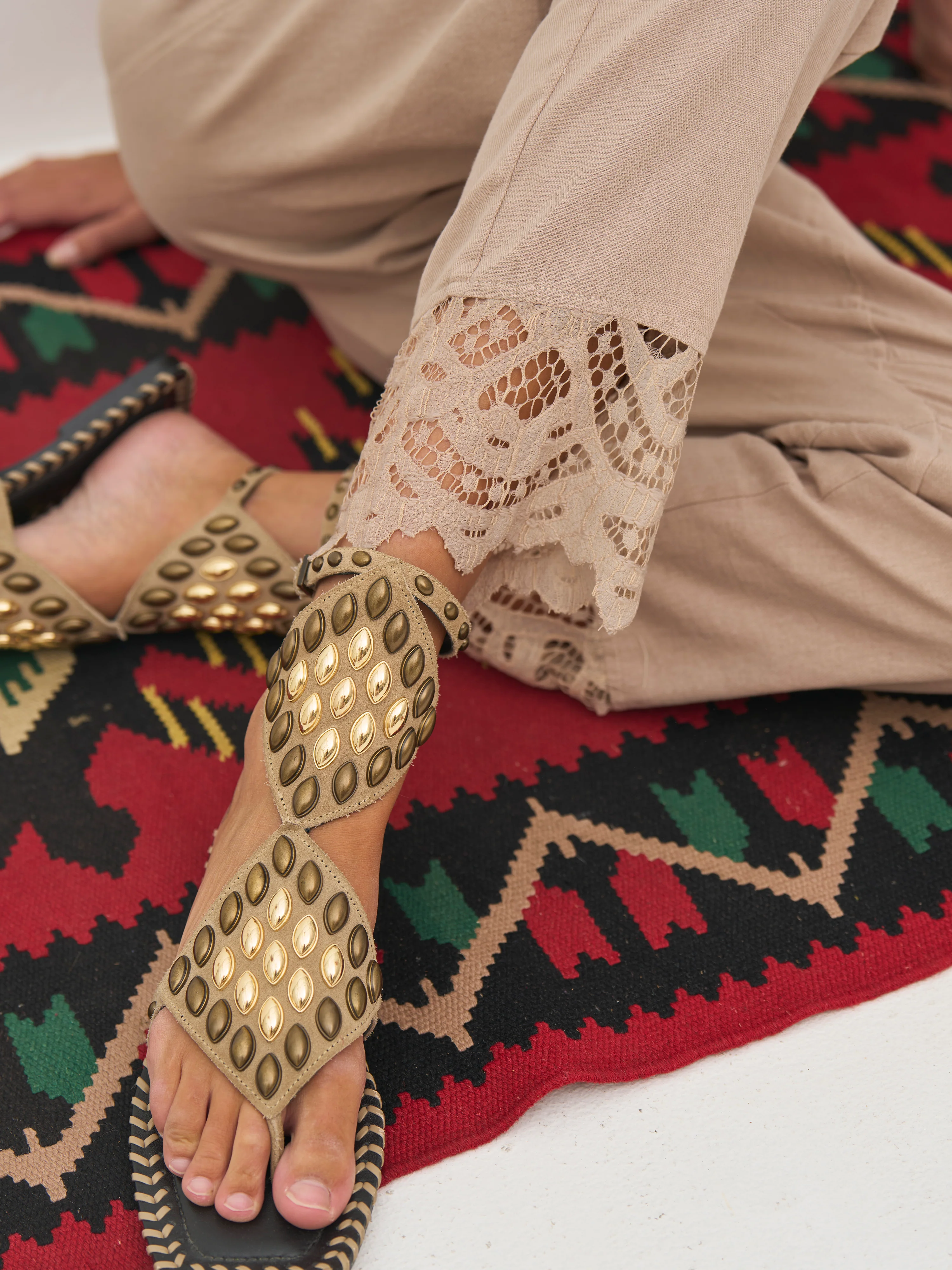DEWI Lace Trousers - Seasand - Image 4