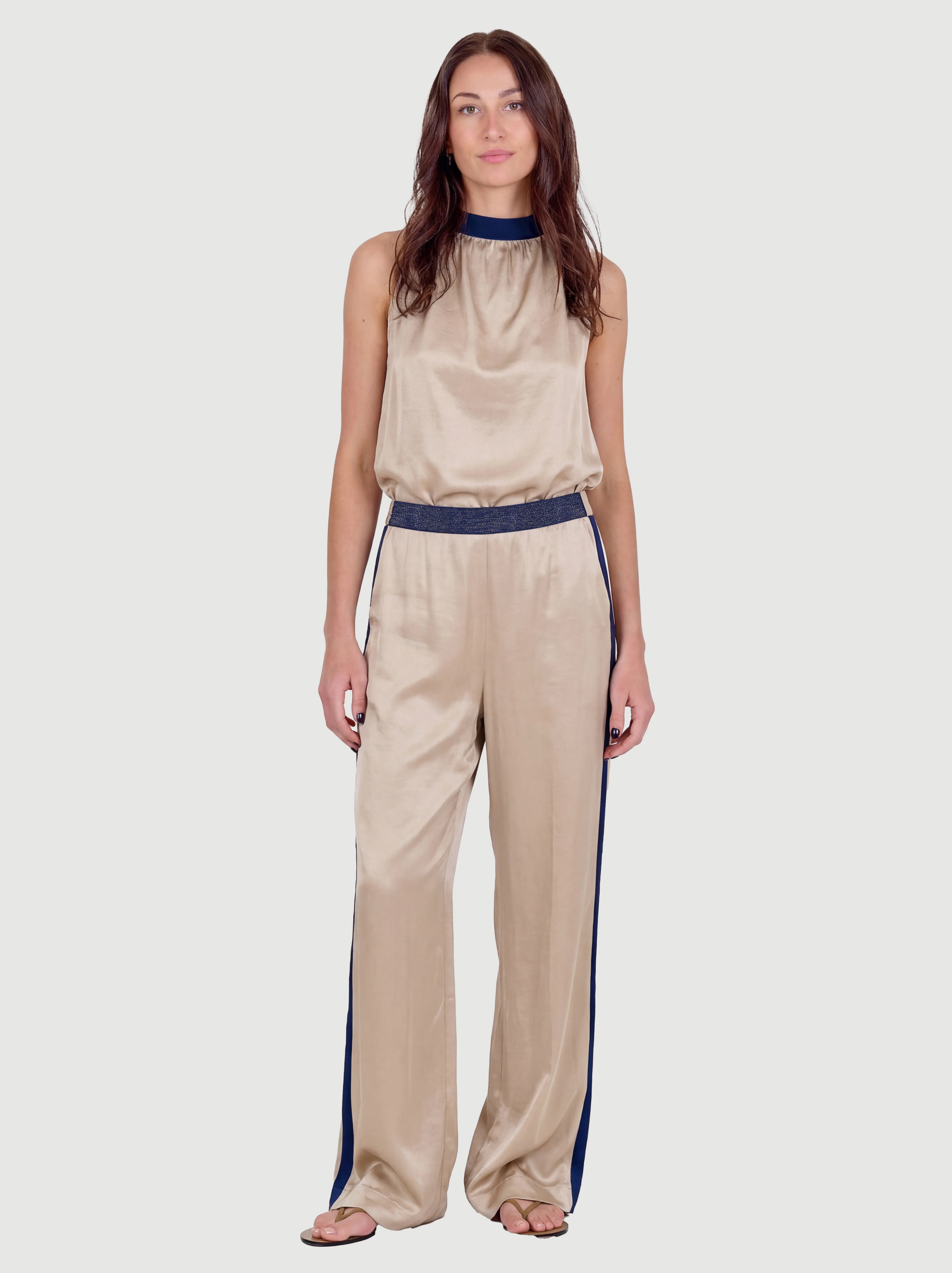 DIEM Top halterneck - Navy Mix - Image 3