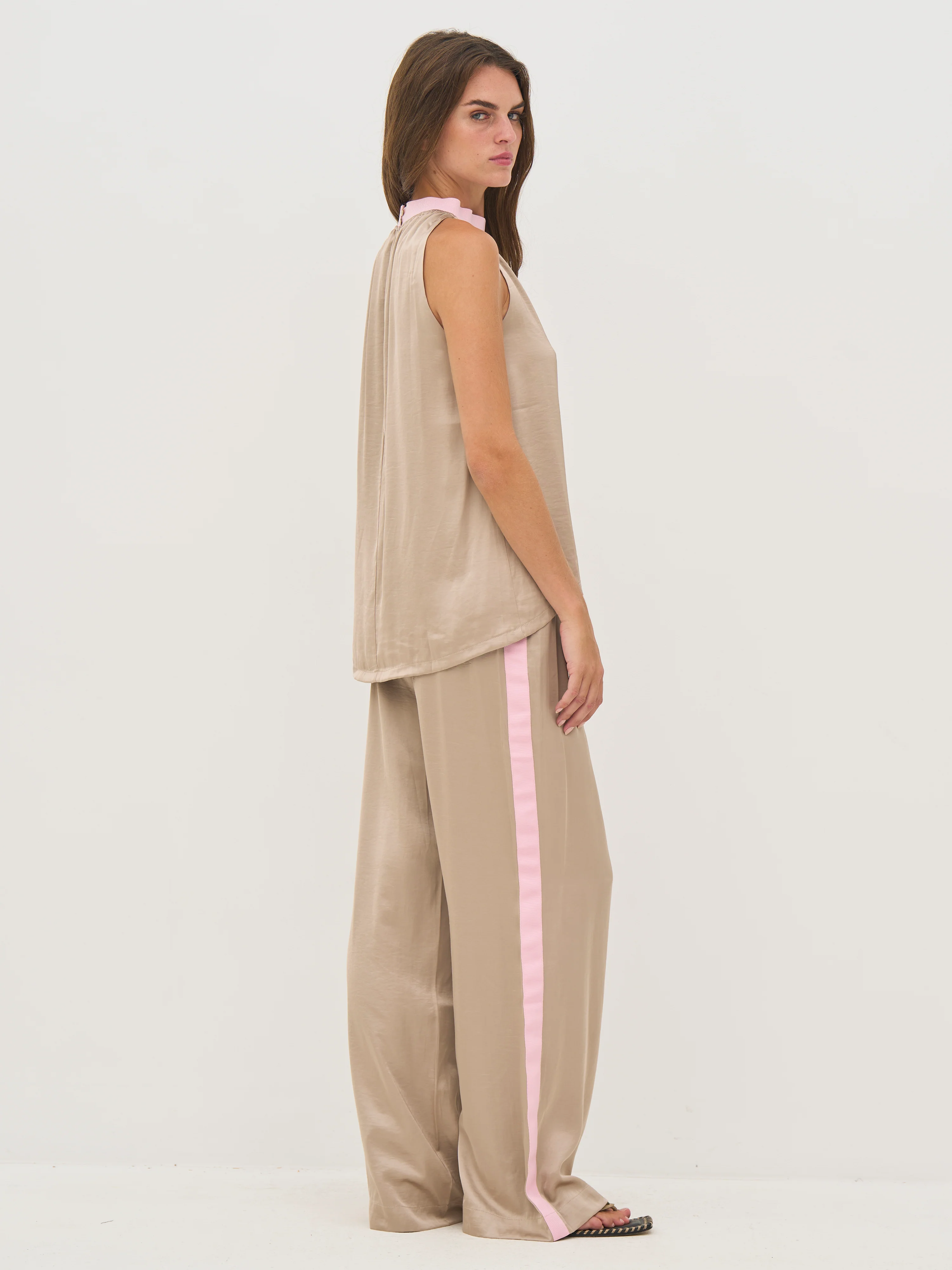 DIEM Top halterneck - Pink mix - Image 5