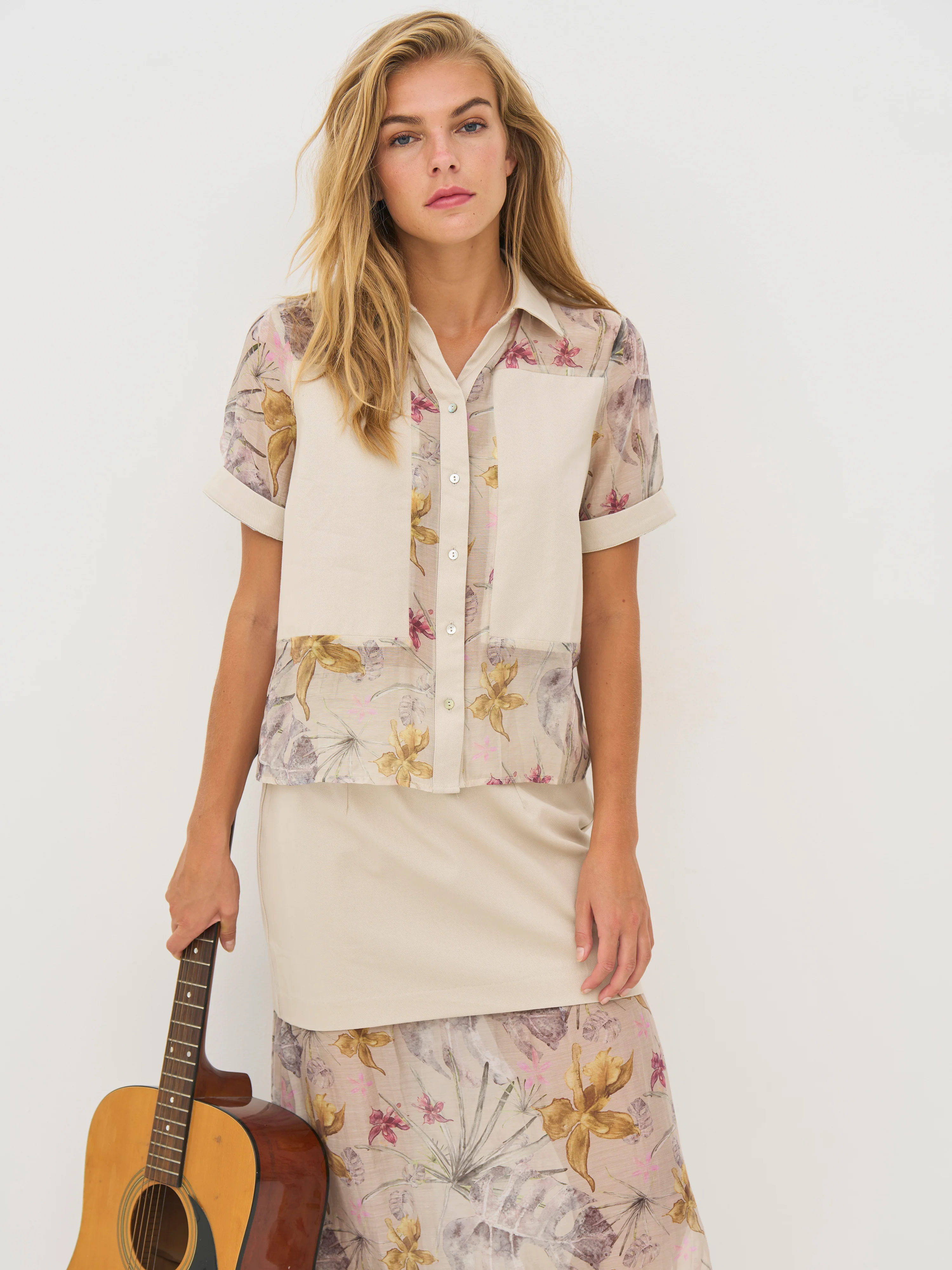 DREA shirt top - Bone mix - Image 3