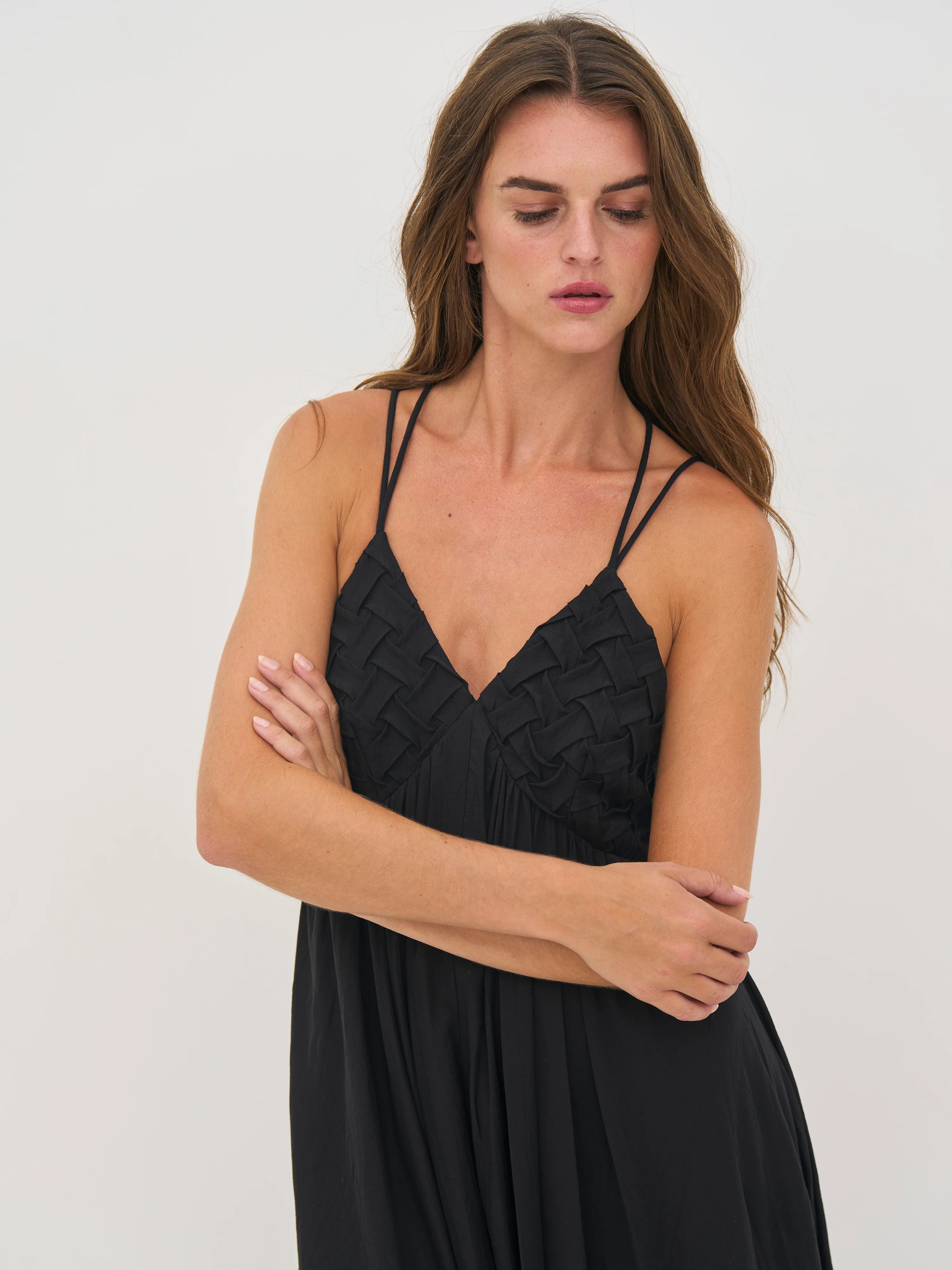 DALIA Strappy Dress - Black - Image 3