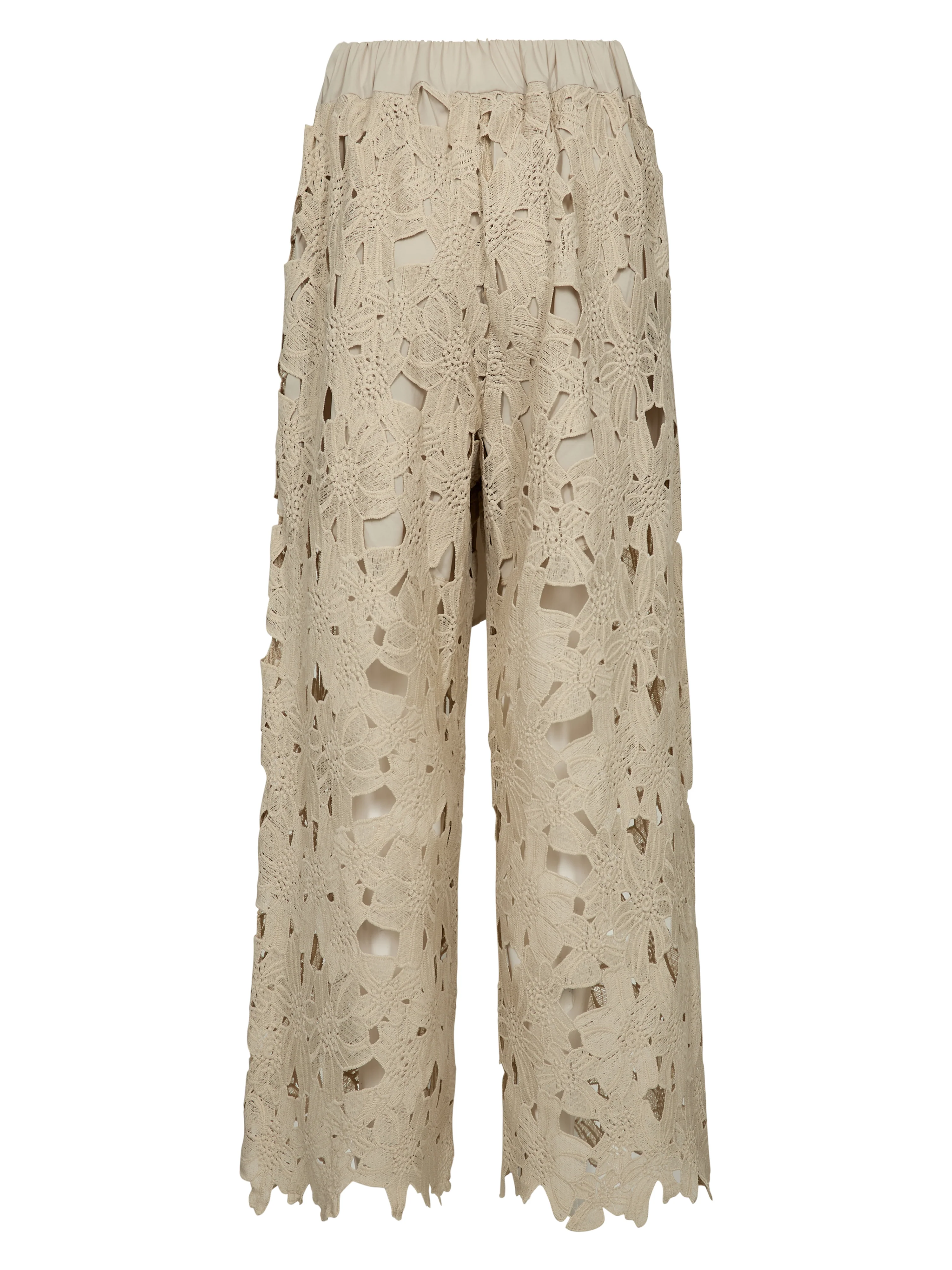 DECIA Lace Trousers - Bone - Image 5