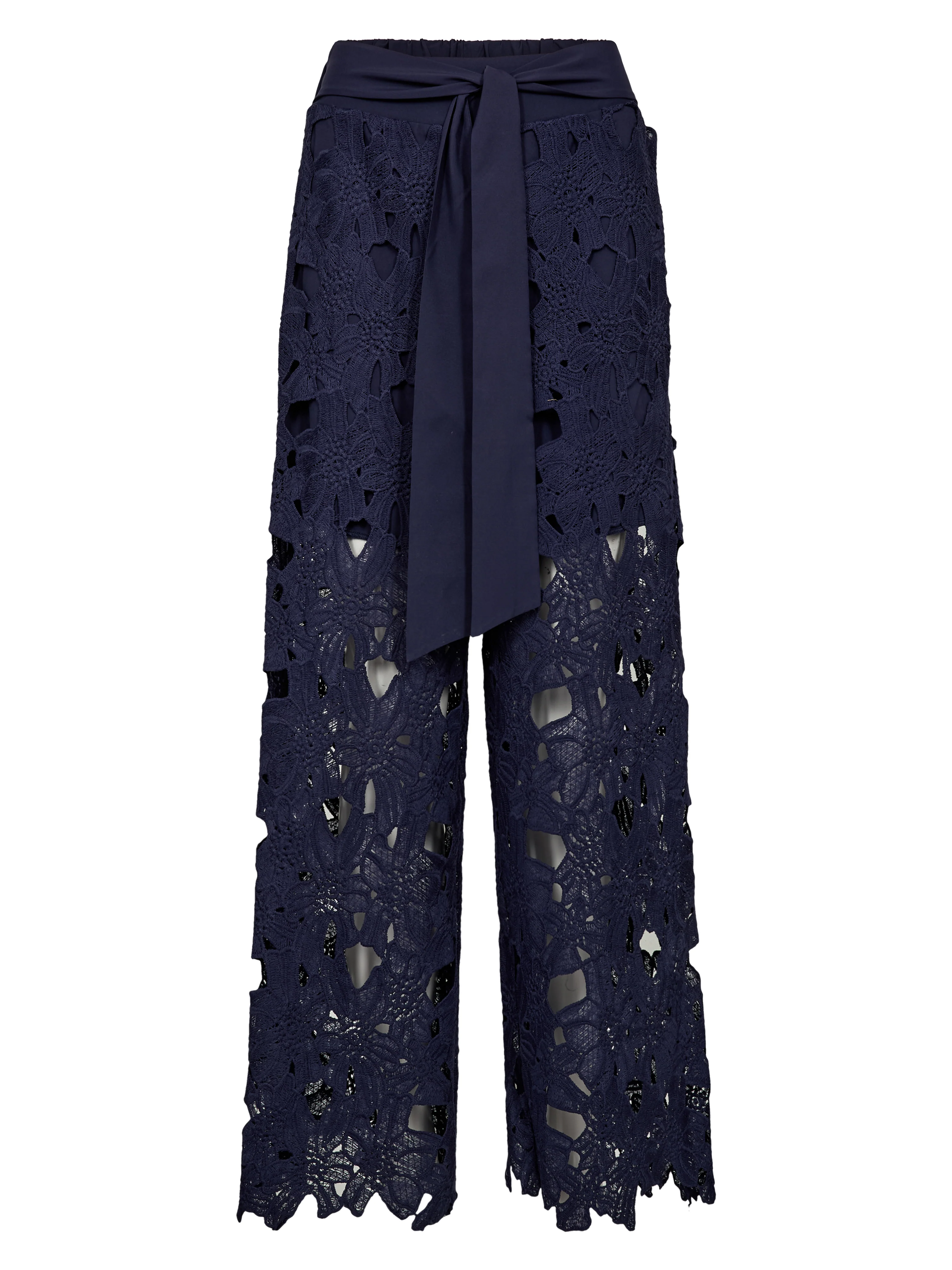 DECIA Lace Trousers - Navy