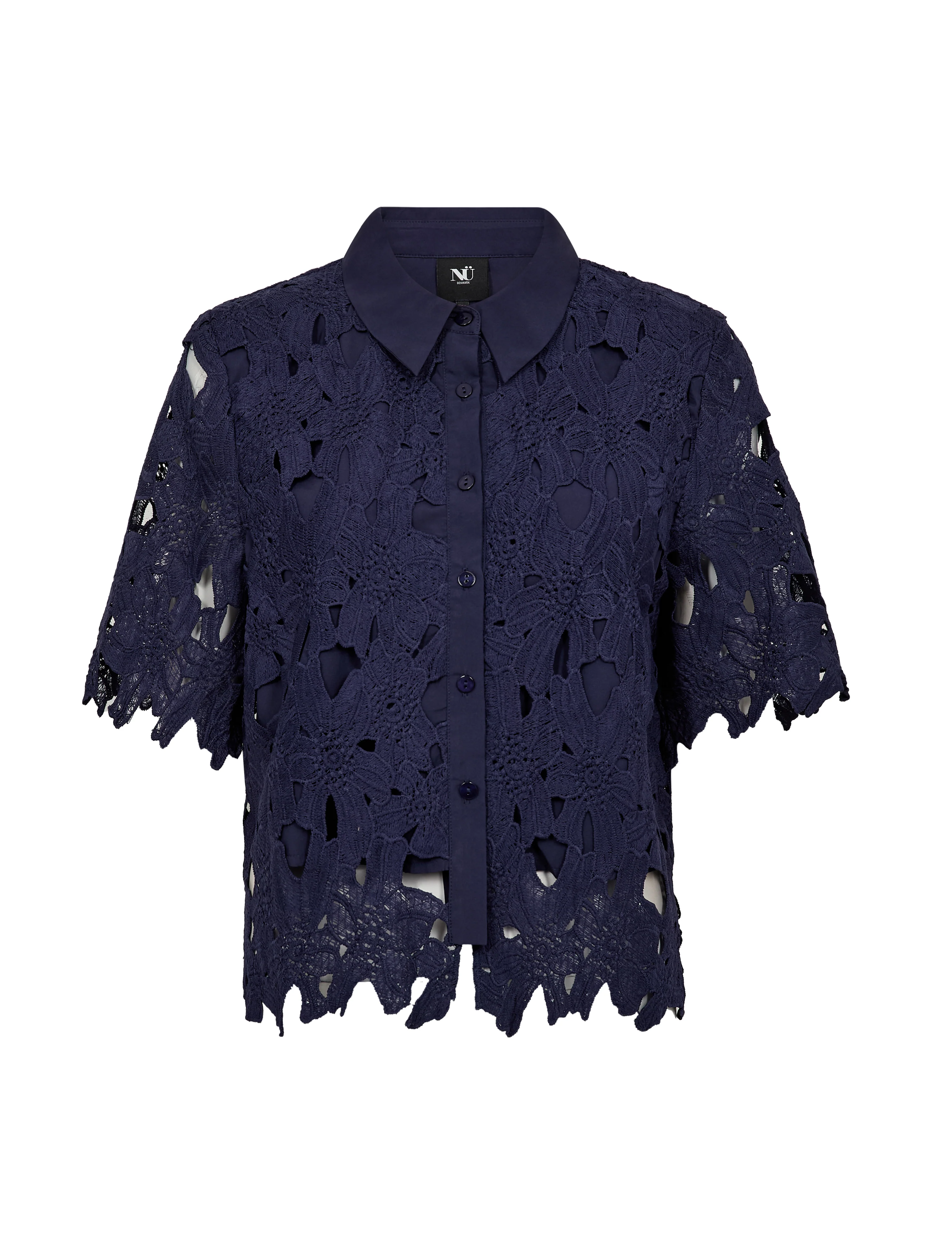 DECIA Lace Shirt - Navy
