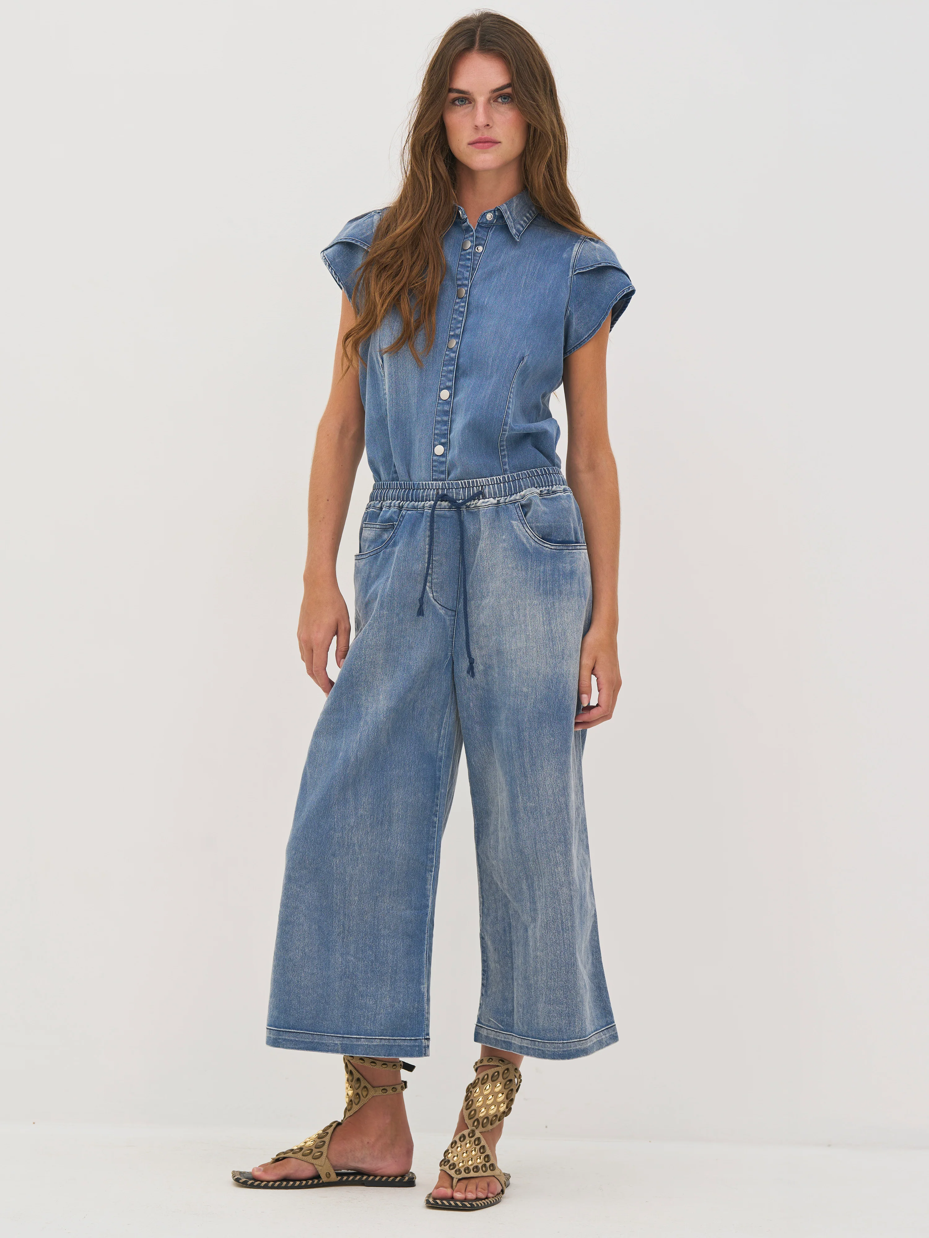 DEIMA Culotte Trousers - Denim - Image 2