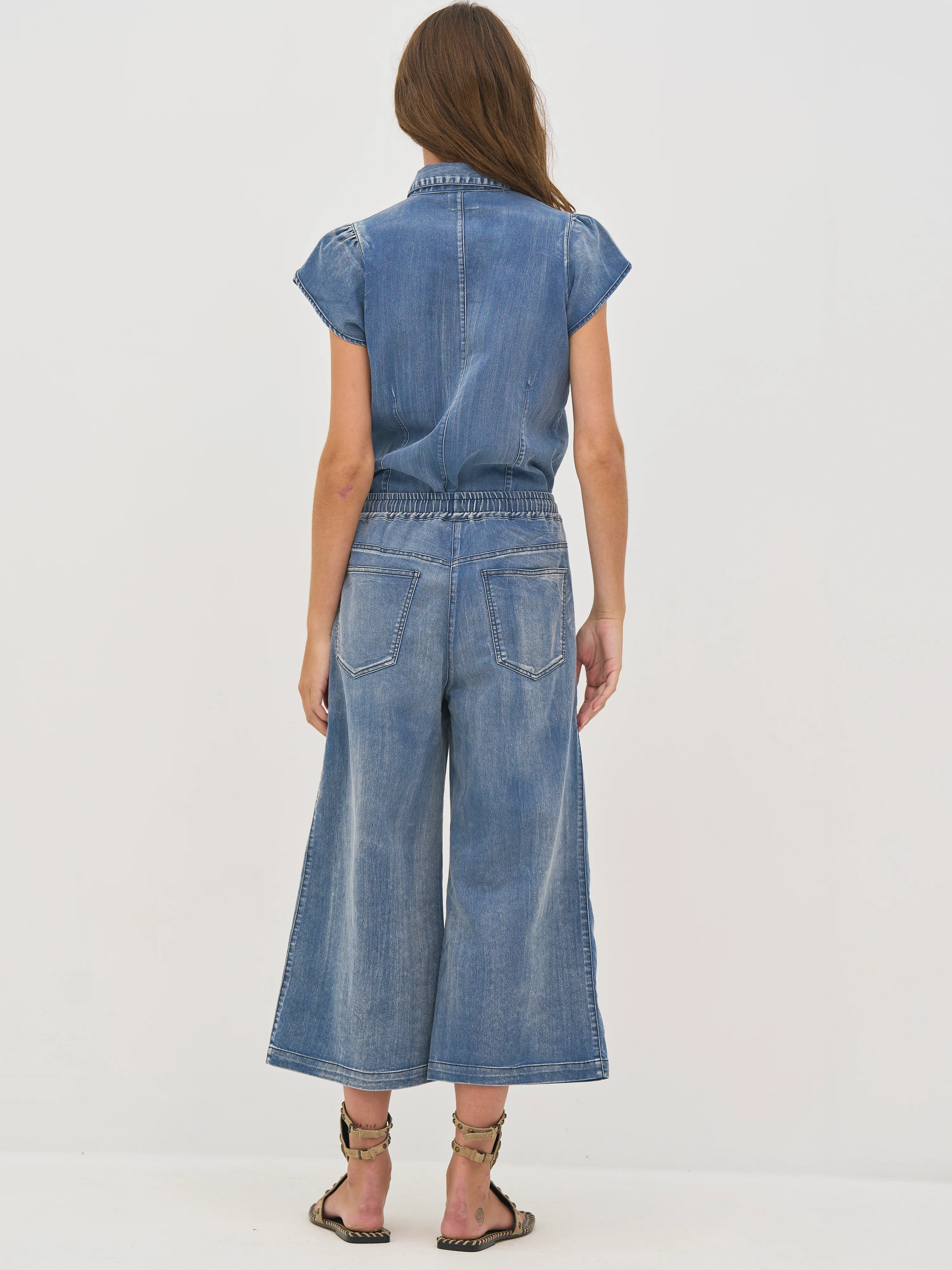 DEIMA Culotte Trousers - Denim - Image 3