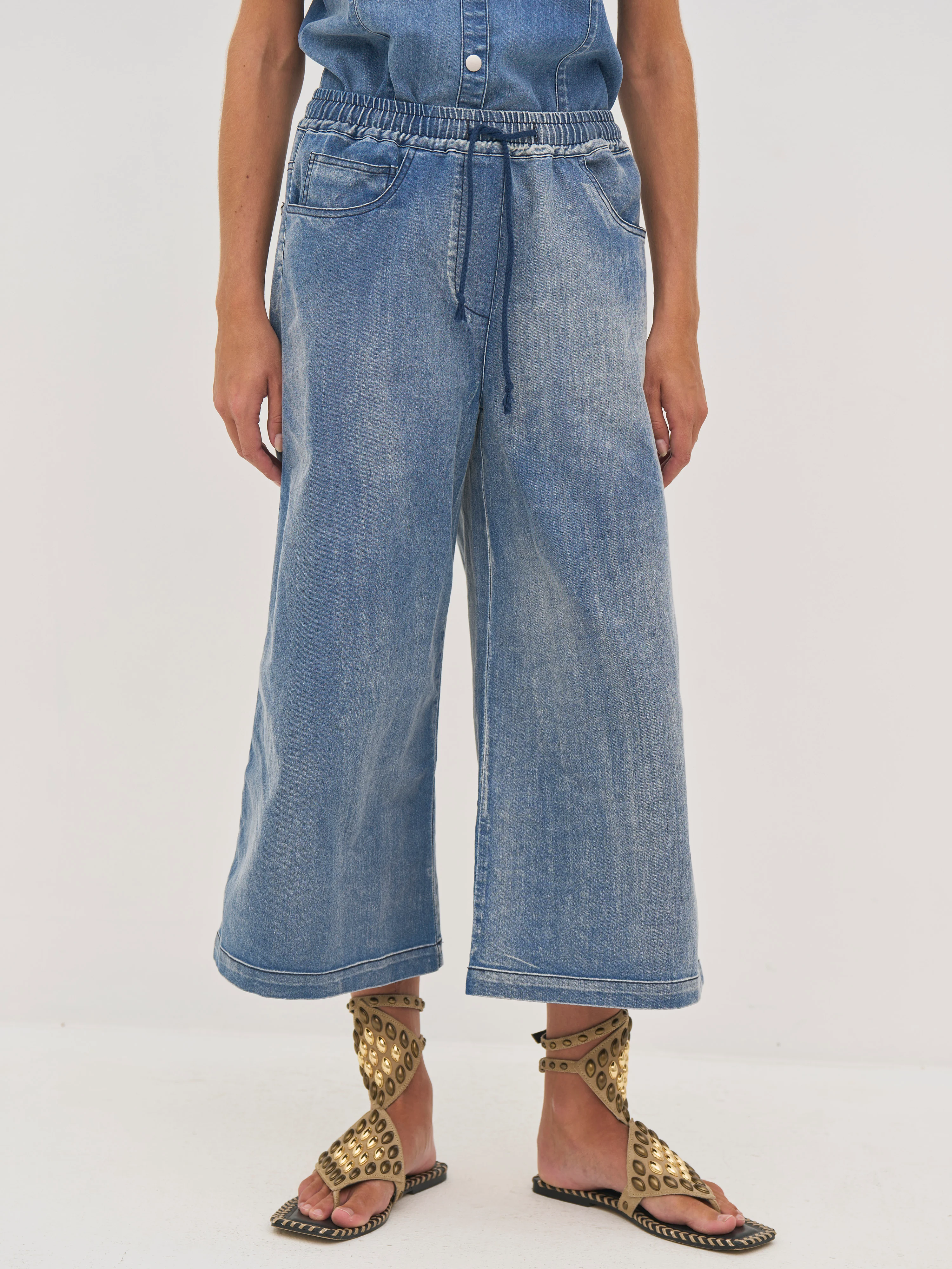 DEIMA Culotte Trousers - Denim - Image 4