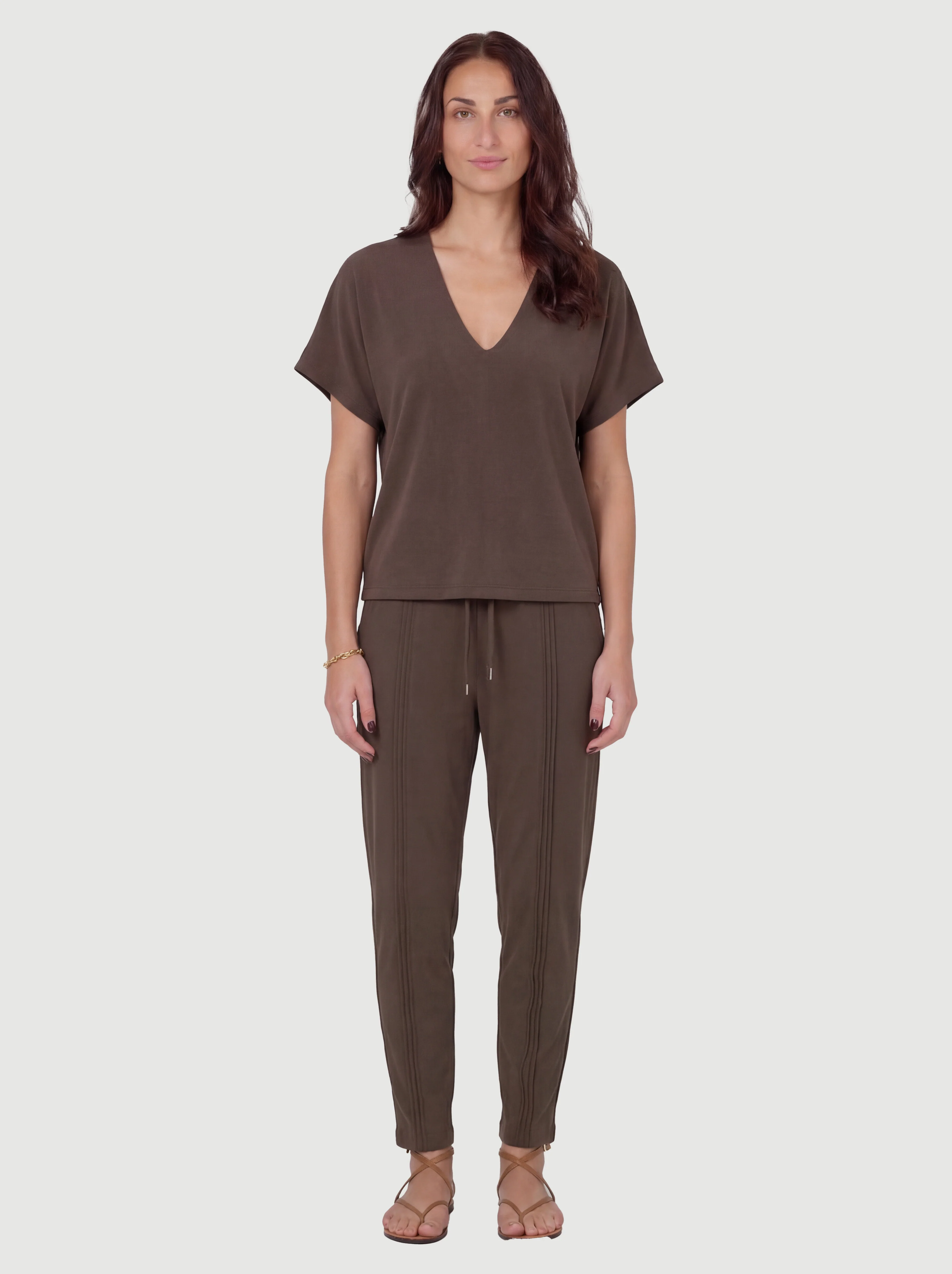 DITTE RONNIE top - Brown - Image 4